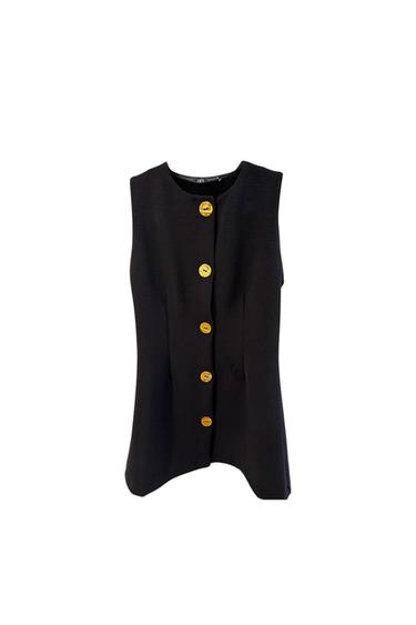 ZARA GOLD BUTTON DRESS