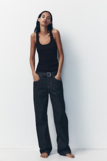 Zara TRF MID-RISE WIDE LEG JEANS - Intense blue - Image 0