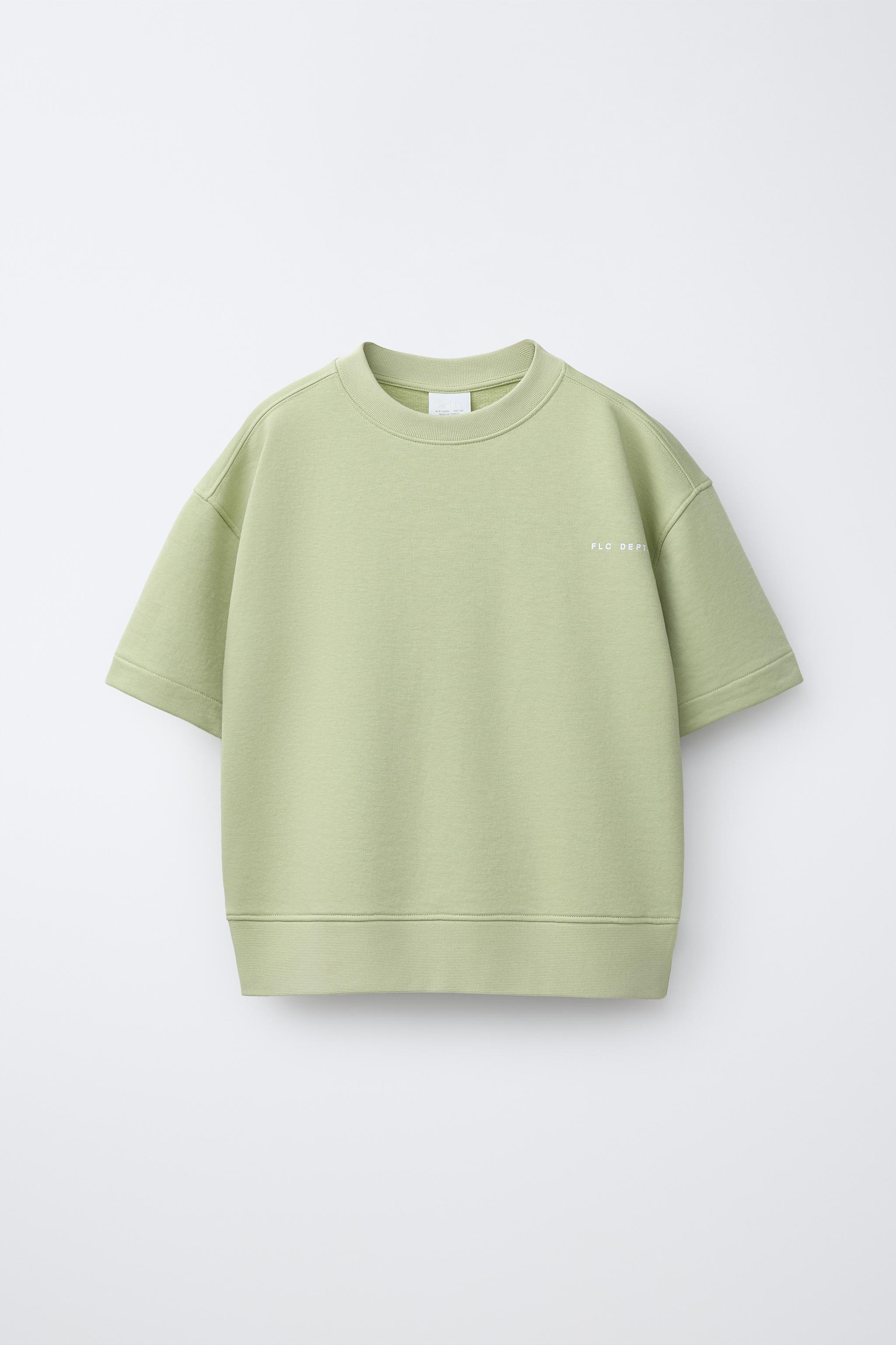 SHORT SLEEVE SWEATSHIRT AND PLUSH BERMUDA SET | ZARA Canada
