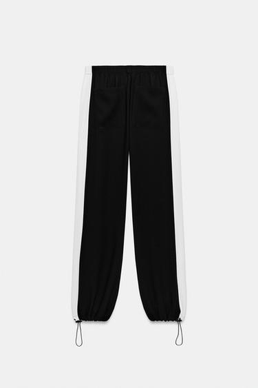 PANTALON BOUFFANT À BANDE LATÉRALE ZW COLLECTION - Noir de Zara - Image 6