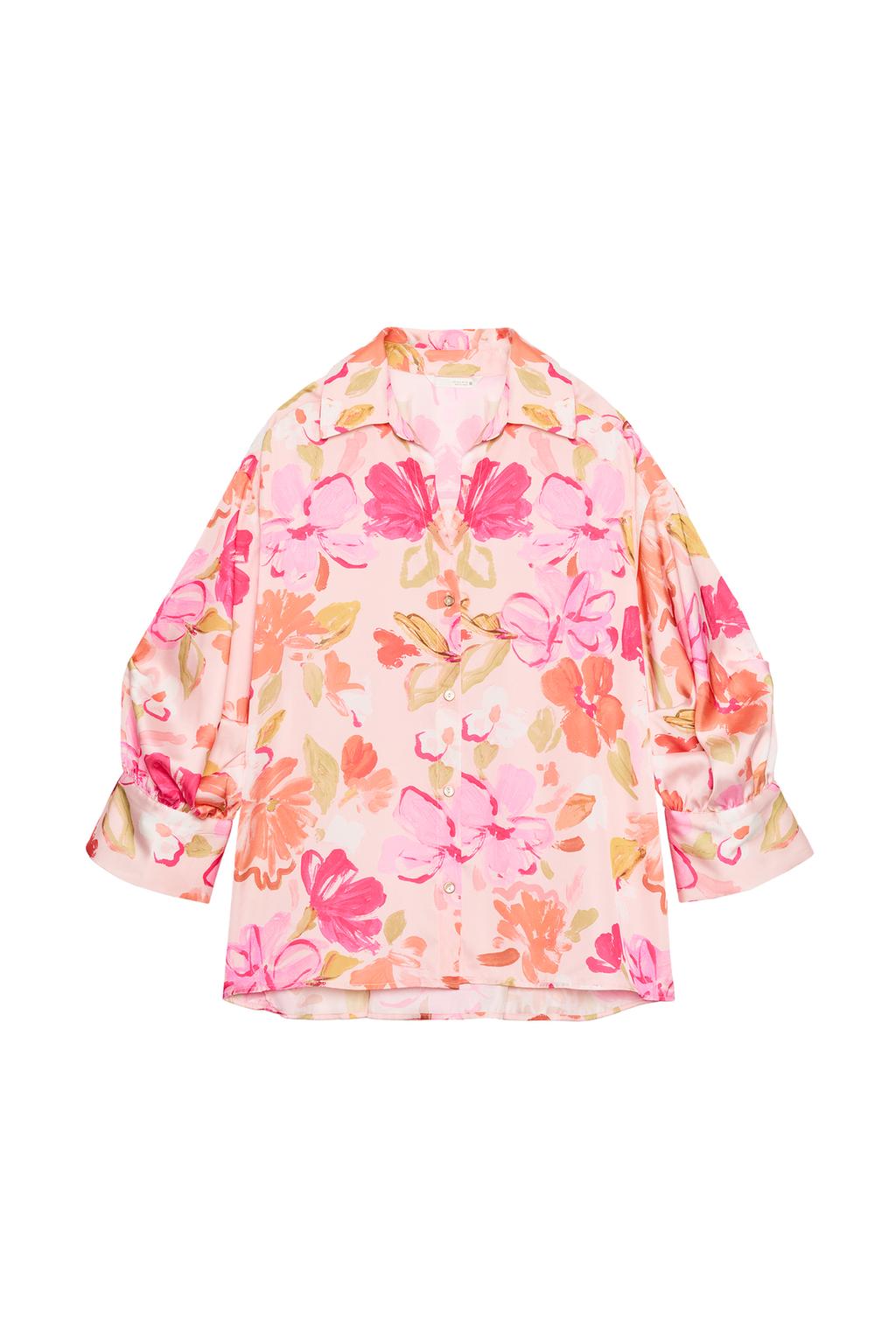 FLORAL PRINT SATIN EFFECT SHIRT - image 3