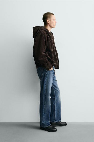 CORDUROY JACKET WITH HOOD AND FIREMAN CLASP - Brown by Zara - Image 3