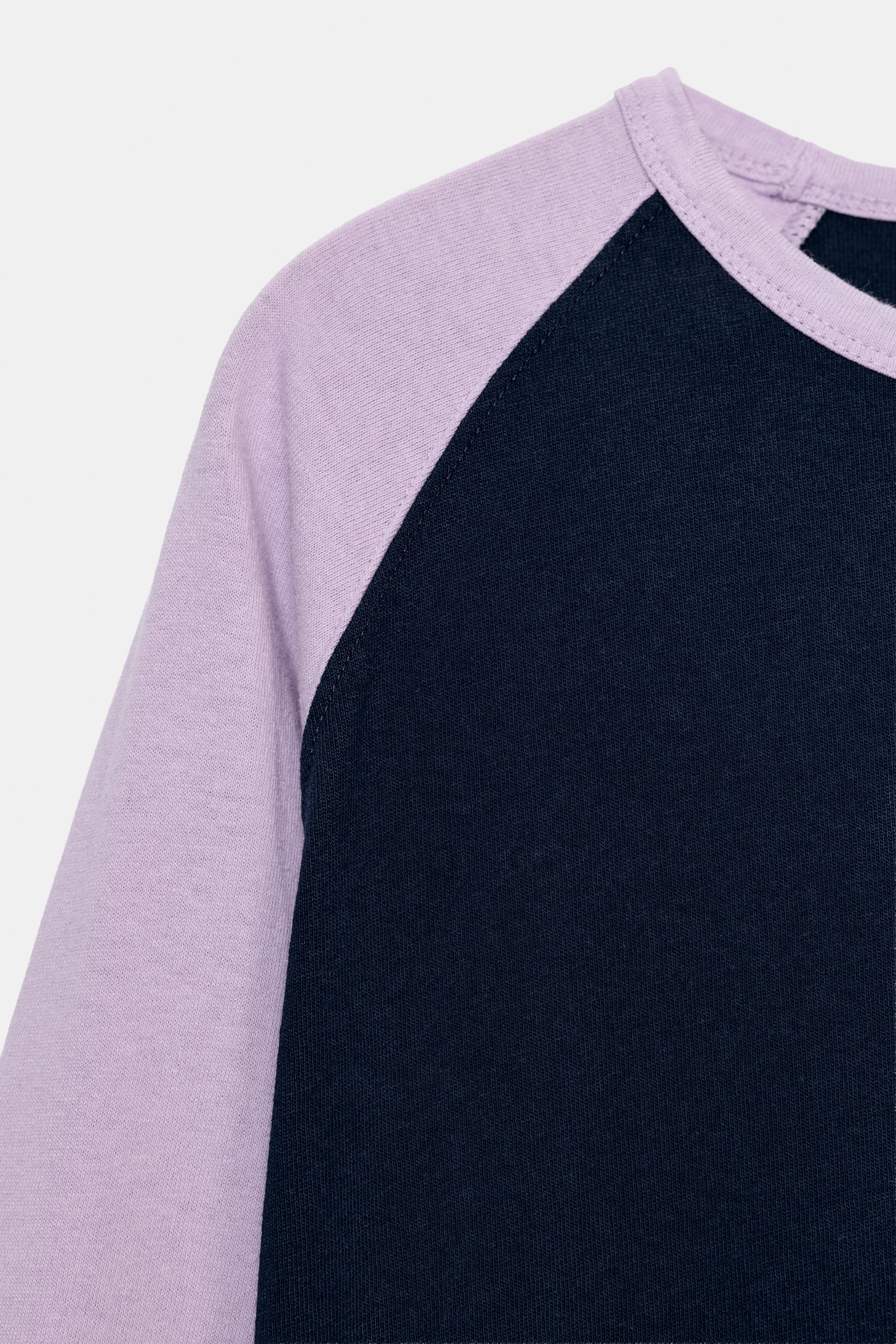 Женские футболки Zara COLORBLOCK RAGLAN T-SHIRT — фото 9