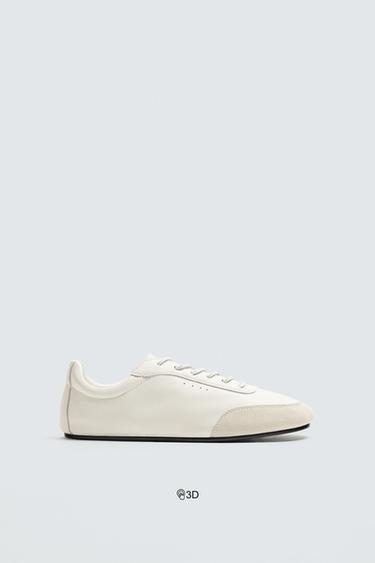 LEATHER TRAINERS LIMITED EDITION - White by Zara