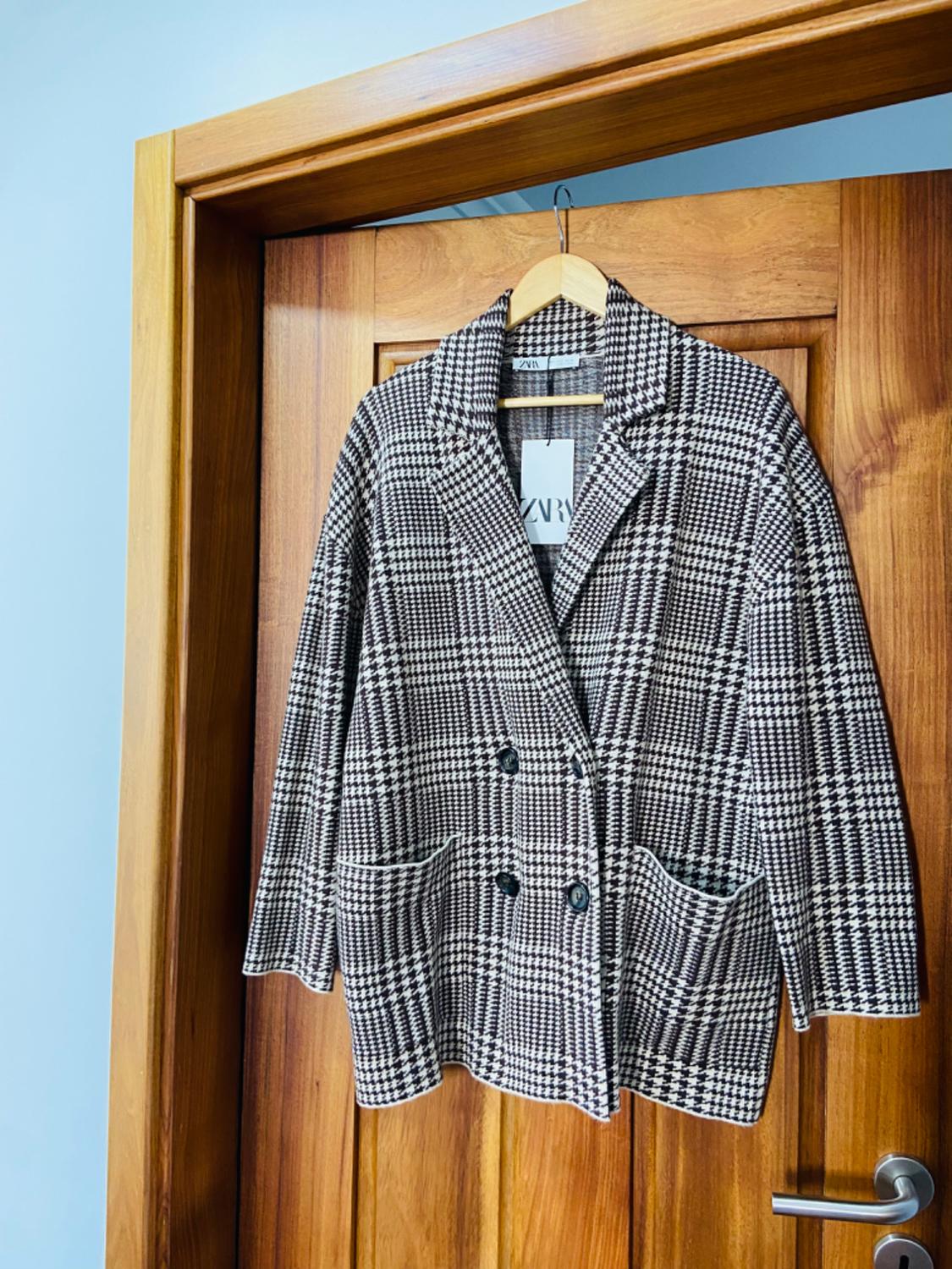 HOUNDSTOOTH KNIT BLAZER