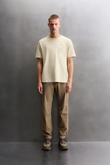 REGULAR FIT GRAPHIC PRINT T-SHIRT - Oyster-white by Zara - Image 0