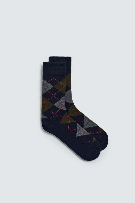 ARGYLE WOOL SOCKS