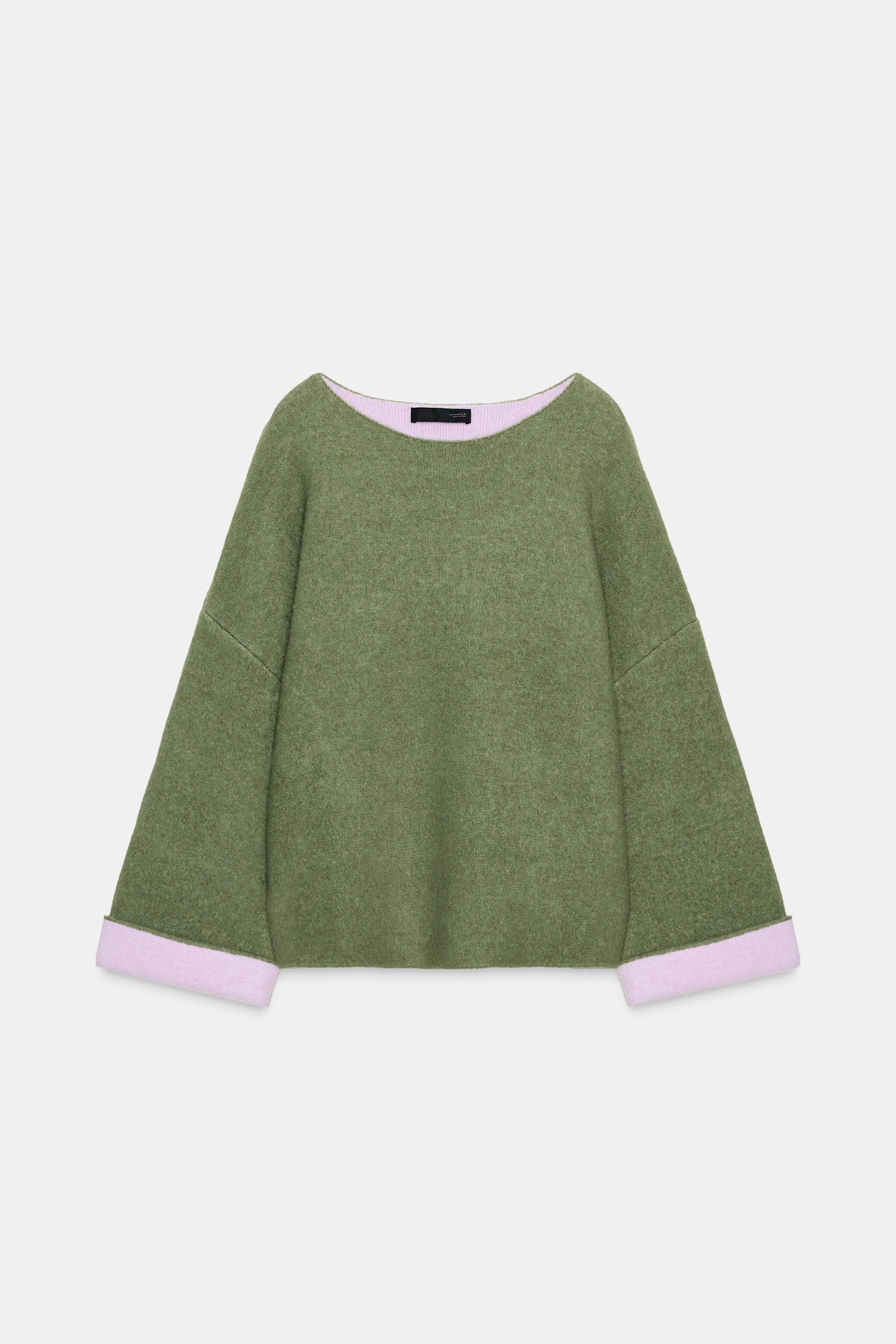 ZARA　サマーニット　深緑 ZARA サマーニット 深緑の通販 by み's shop｜ラクマ