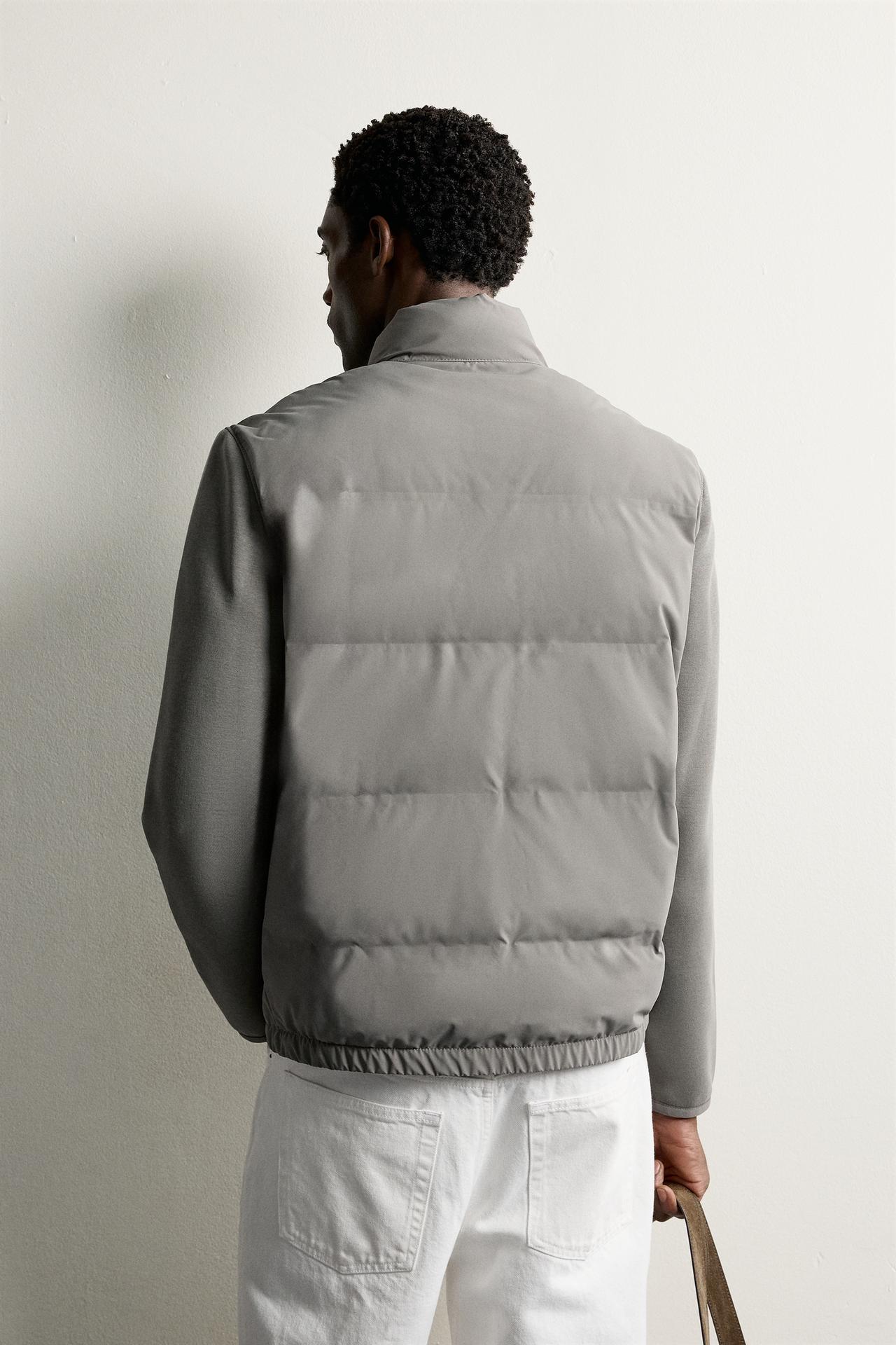 COMBINATION PUFFER JACKET — Grayish