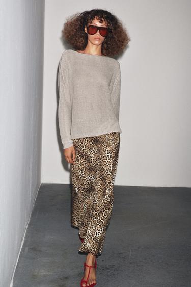 JUPE LONGUE ZW COLLECTION - Leopard de Zara