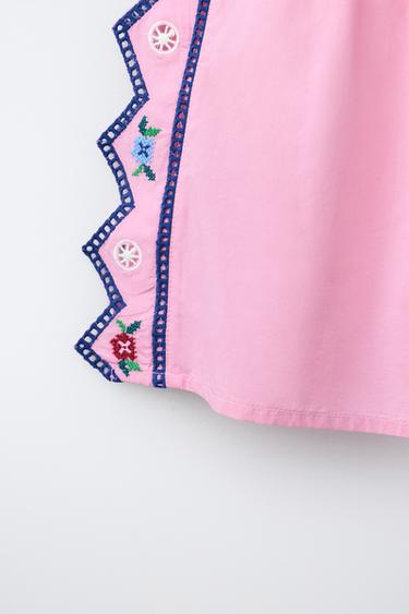 TOP BRODERIES ZIGZAG - Fraise de Zara - Image 3