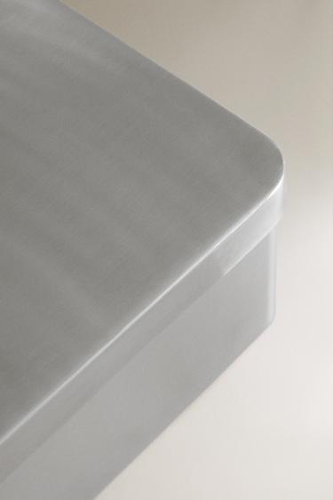 METAL STORAGE BOX WITH HANDLES - Silver by Zara - Image 2