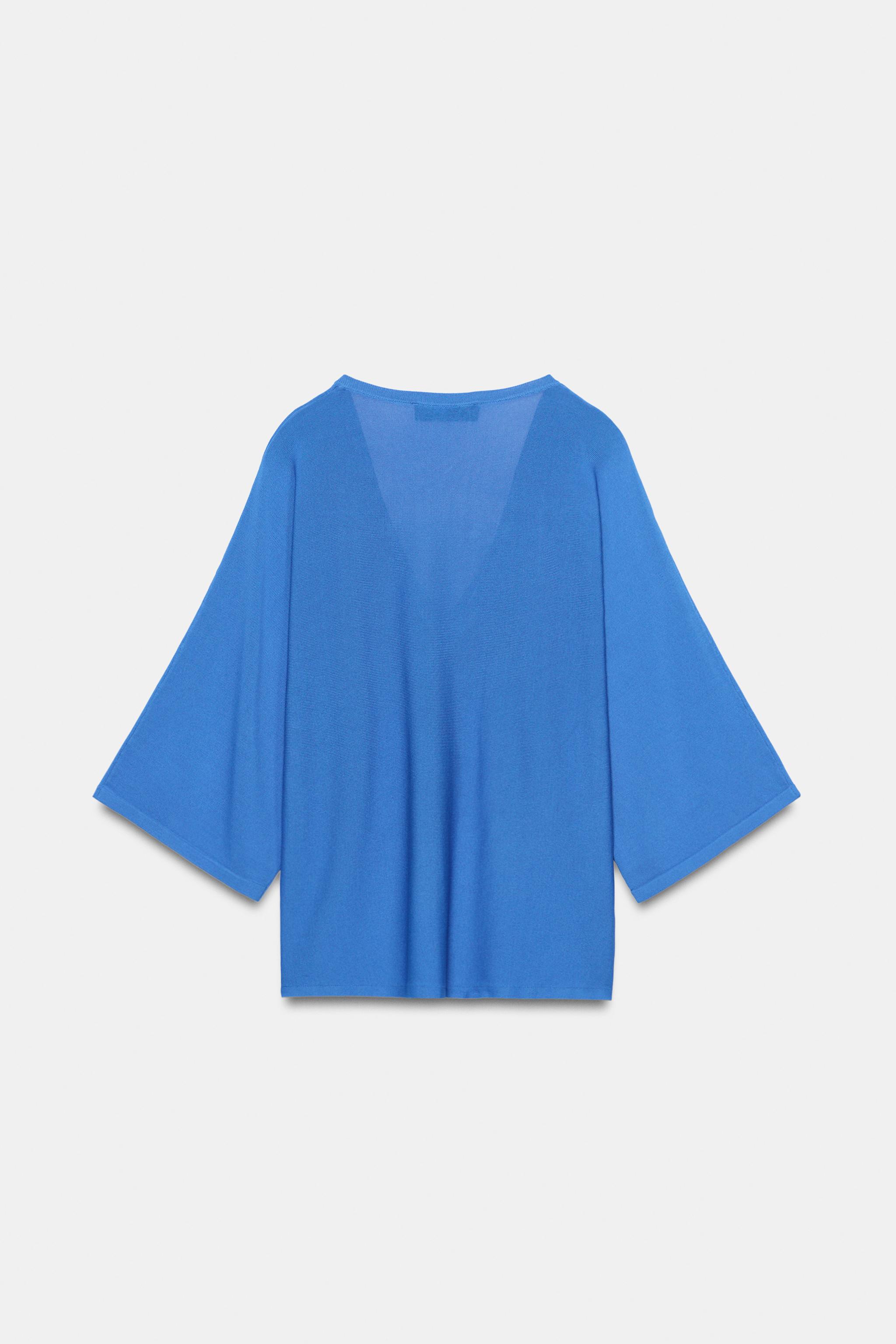 FLOWY V-NECK KNIT TOP - thumbnail 5