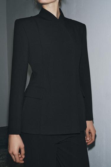 FITTED BLAZER ZW COLLECTION - Black by Zara - Image 4