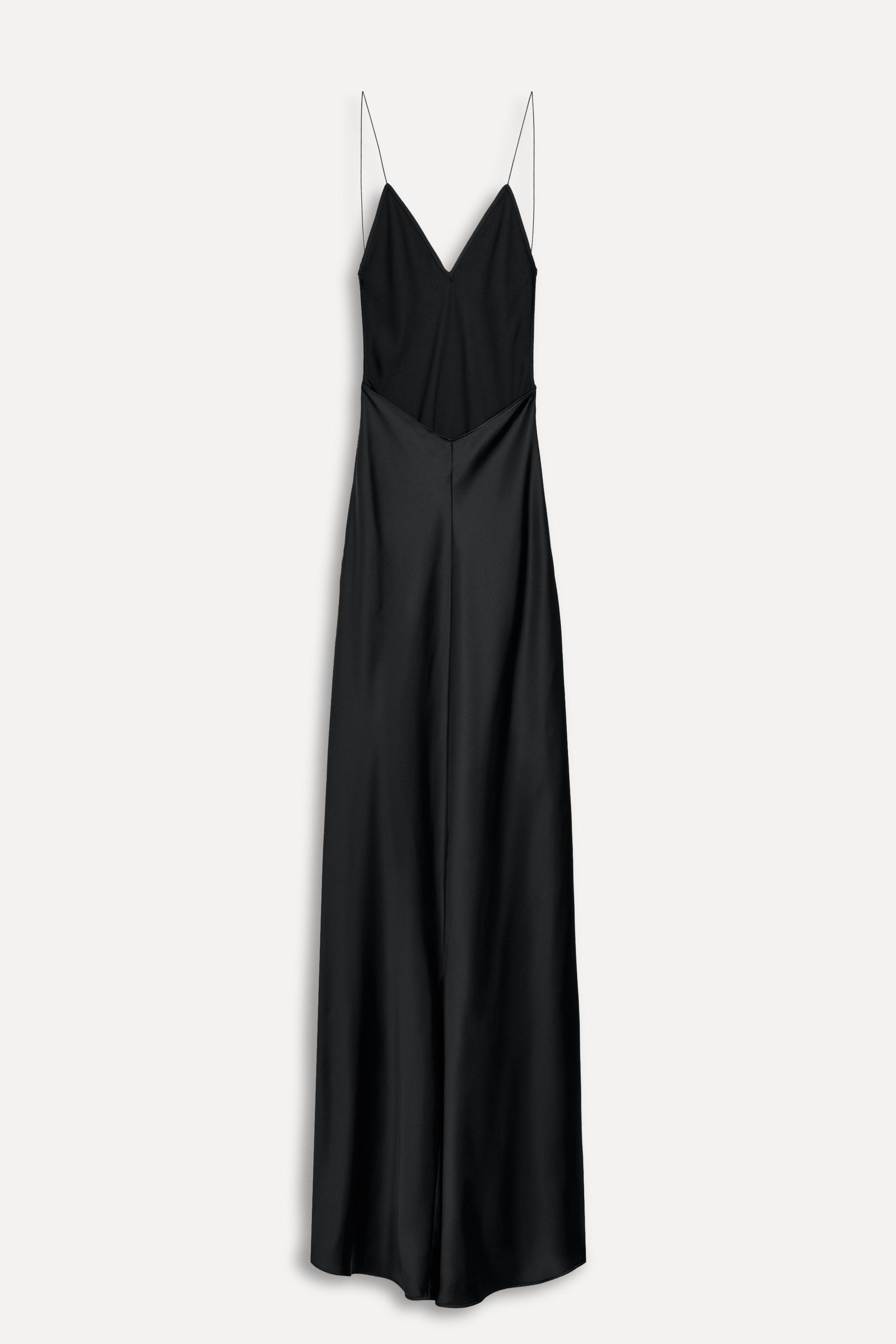 ZARA サテン ミディワンピース 50TH ANNIVERSARY 3186/331 サテン ミディワンピース 50TH ANNIVERSARY - ブラック | ZARA