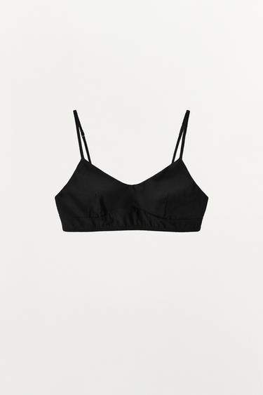 SILK BANDEAU BRA — Black 1