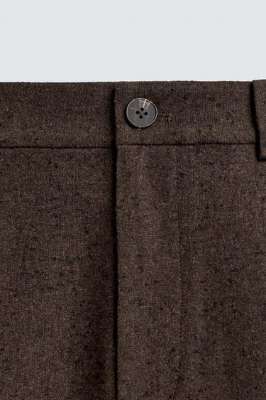 PANTALON BOUTONNÉ À PLIS - Marron de Zara - Image 8