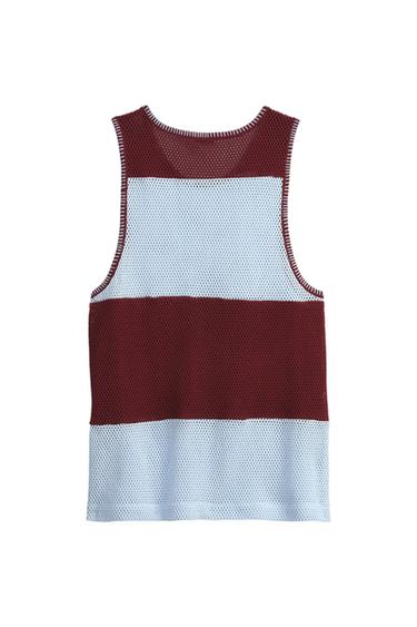LIMITED EDITION RED TEXTURED TANK TOP - Multicoloured by Zara