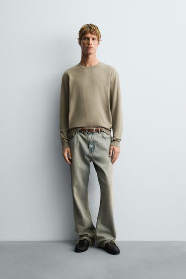 REGULAR FIT TEXTURED SWEATER - SMOKED TOFU by Zara - Image 0