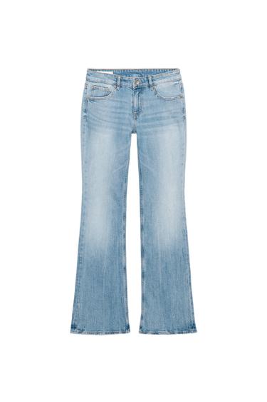 Zara TRF LOW-RISE BOOTCUT JEANS - Light blue
