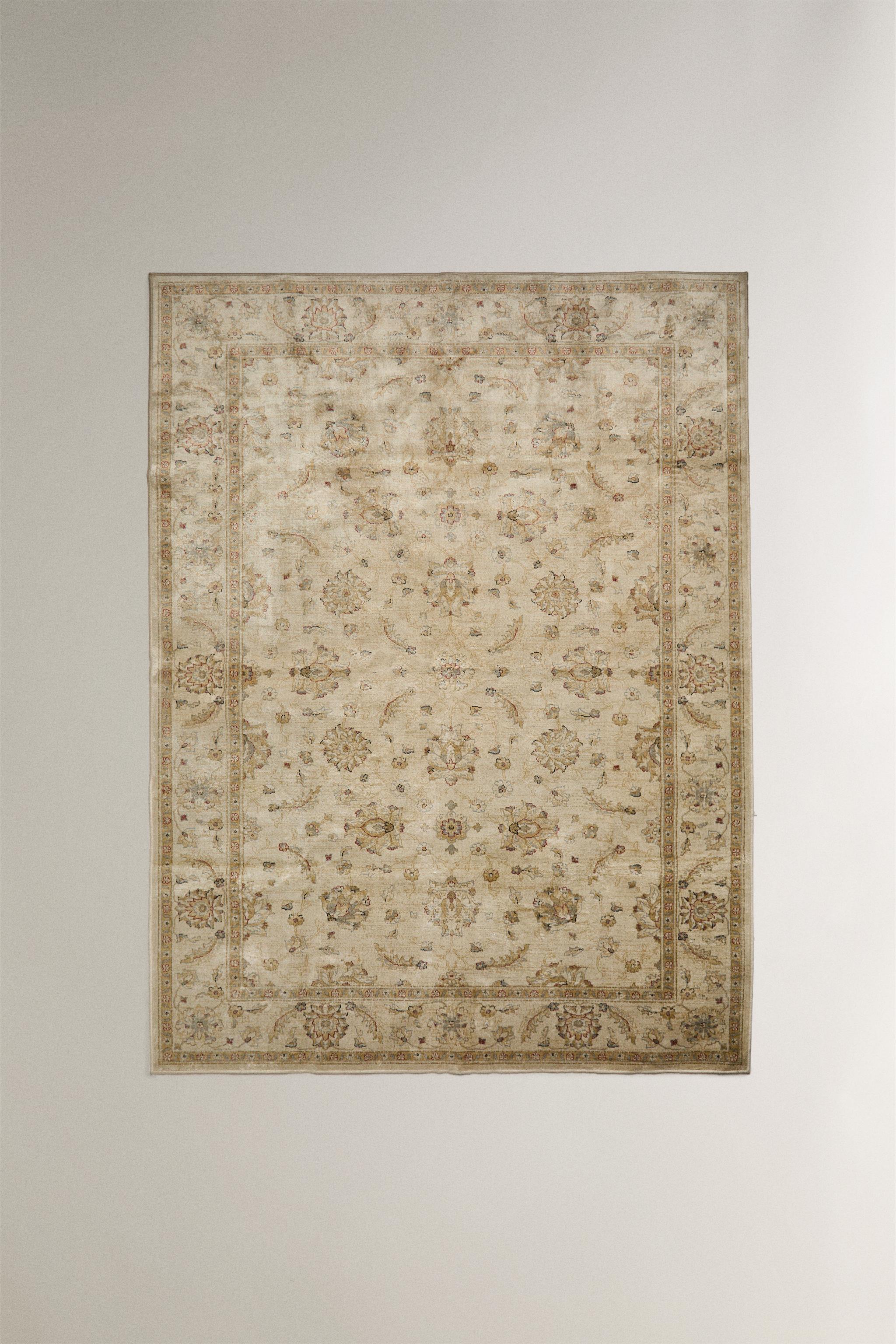 ヴィンテージ 花柄 ラグ - グレー | ZARA Japan / 日本