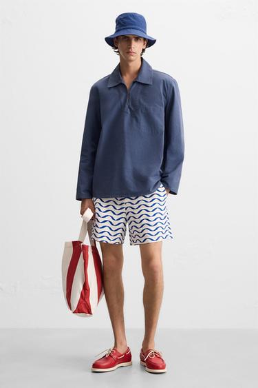 حقيبة يد SHOPPER نسيجية - أحمر by Zara - Image 0