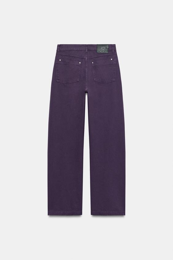 JEANS Z1975 DROIT TAILLE HAUTE LONG - Violet de Zara - Image 2