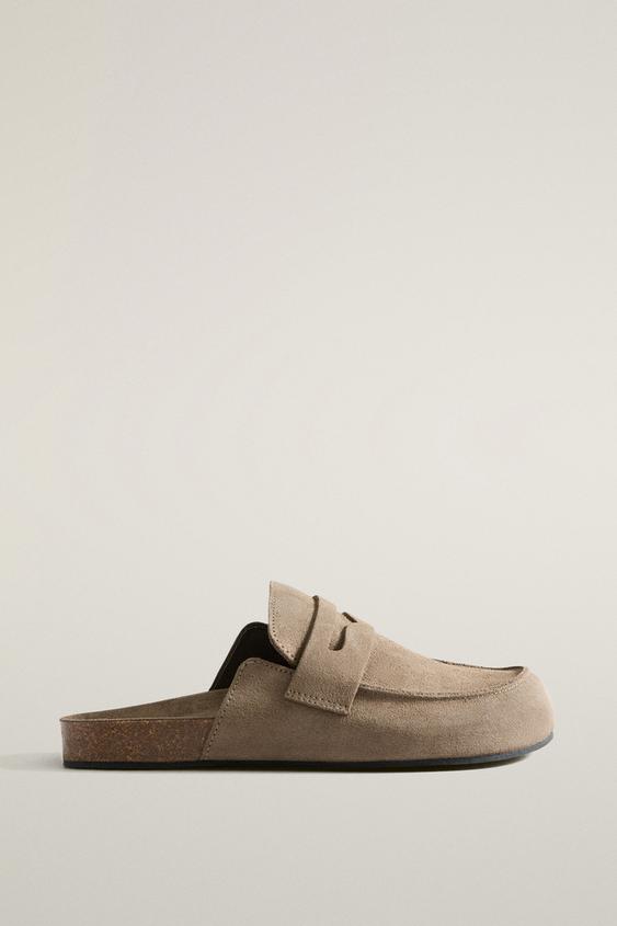 SABOT CUIR MASQUE - Gris taupe de Zara - Image 0