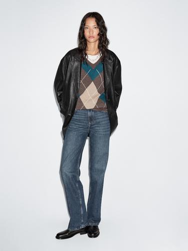 Zara Soft nappa leather blazer - Black