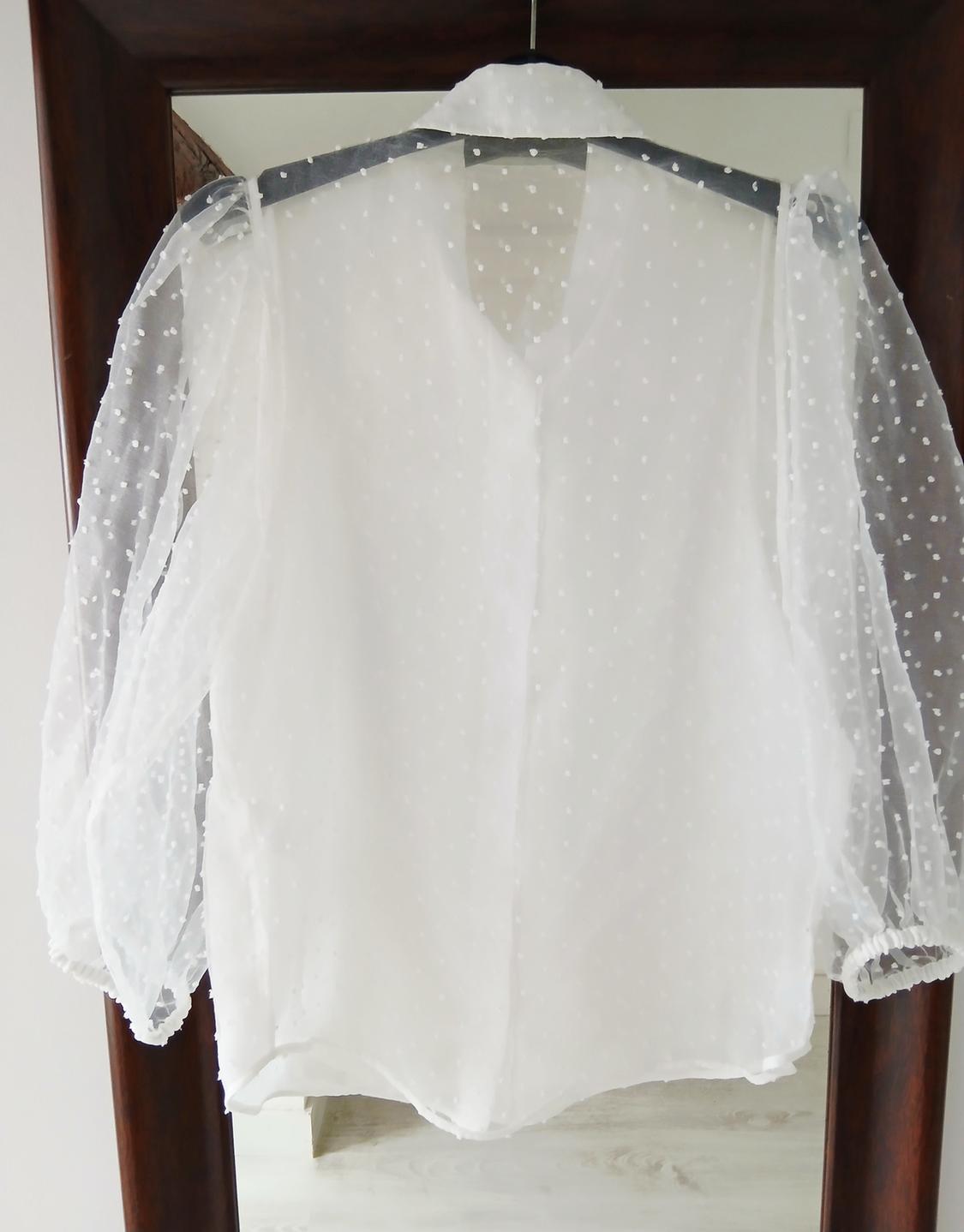 SEMI-SHEER DOTTED MESH BLOUSE - Image 2