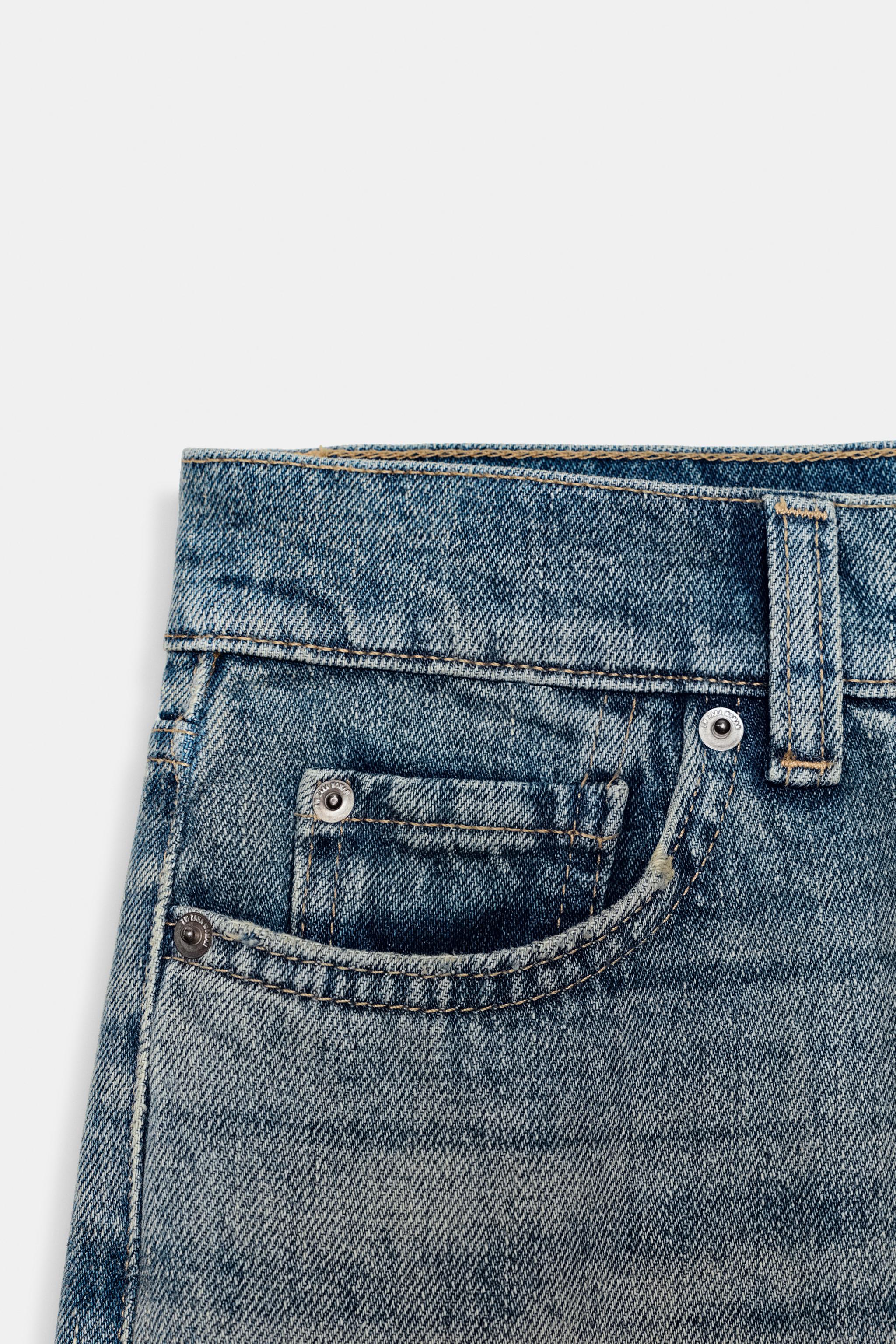 ZW COLLECTION HI-RISE STRAIGHT LEG JEANS - Gray | ZARA United States