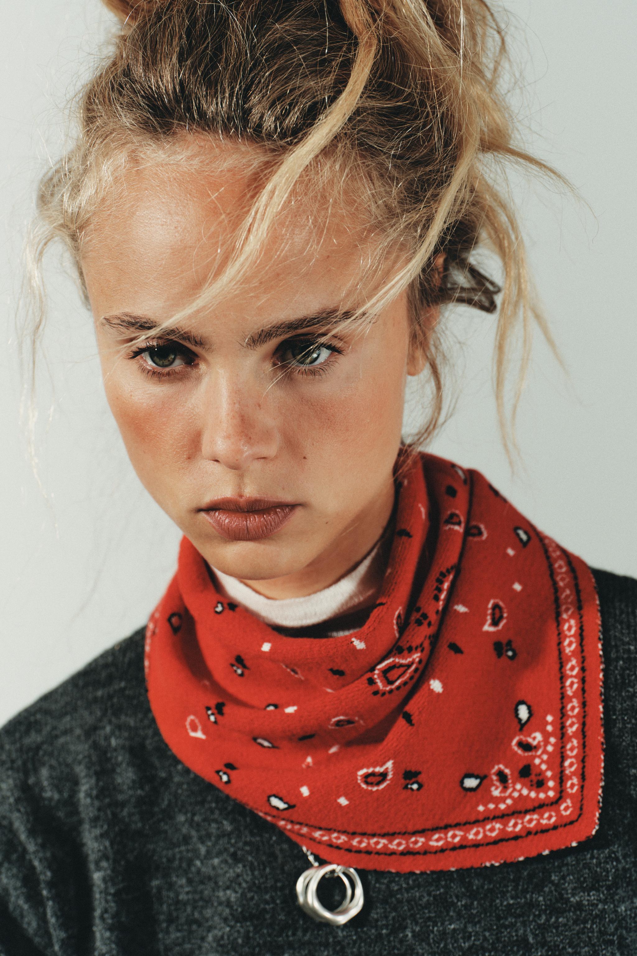 PRINTED KNIT BANDANA - Red | ZARA United States