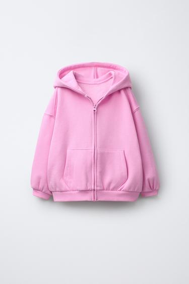 HOODIE WITH ZIP - Pink by Zara - Image 0