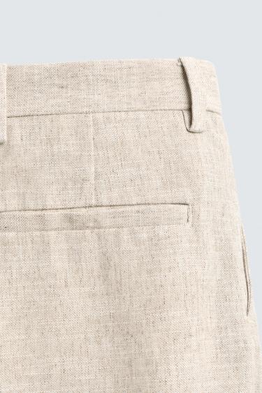 PANTALON COUPE DÉCONTRACTÉE À PLIS - Beige clair de Zara - Image 9