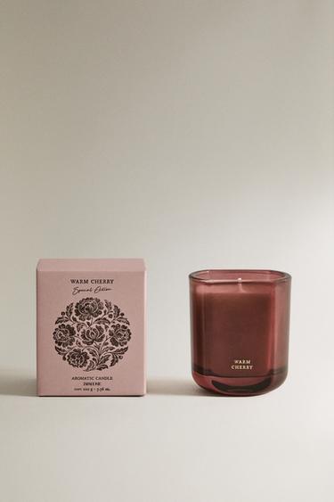 (220 G) WARM CHERRY SCENTED CANDLE - Caramel by Zara