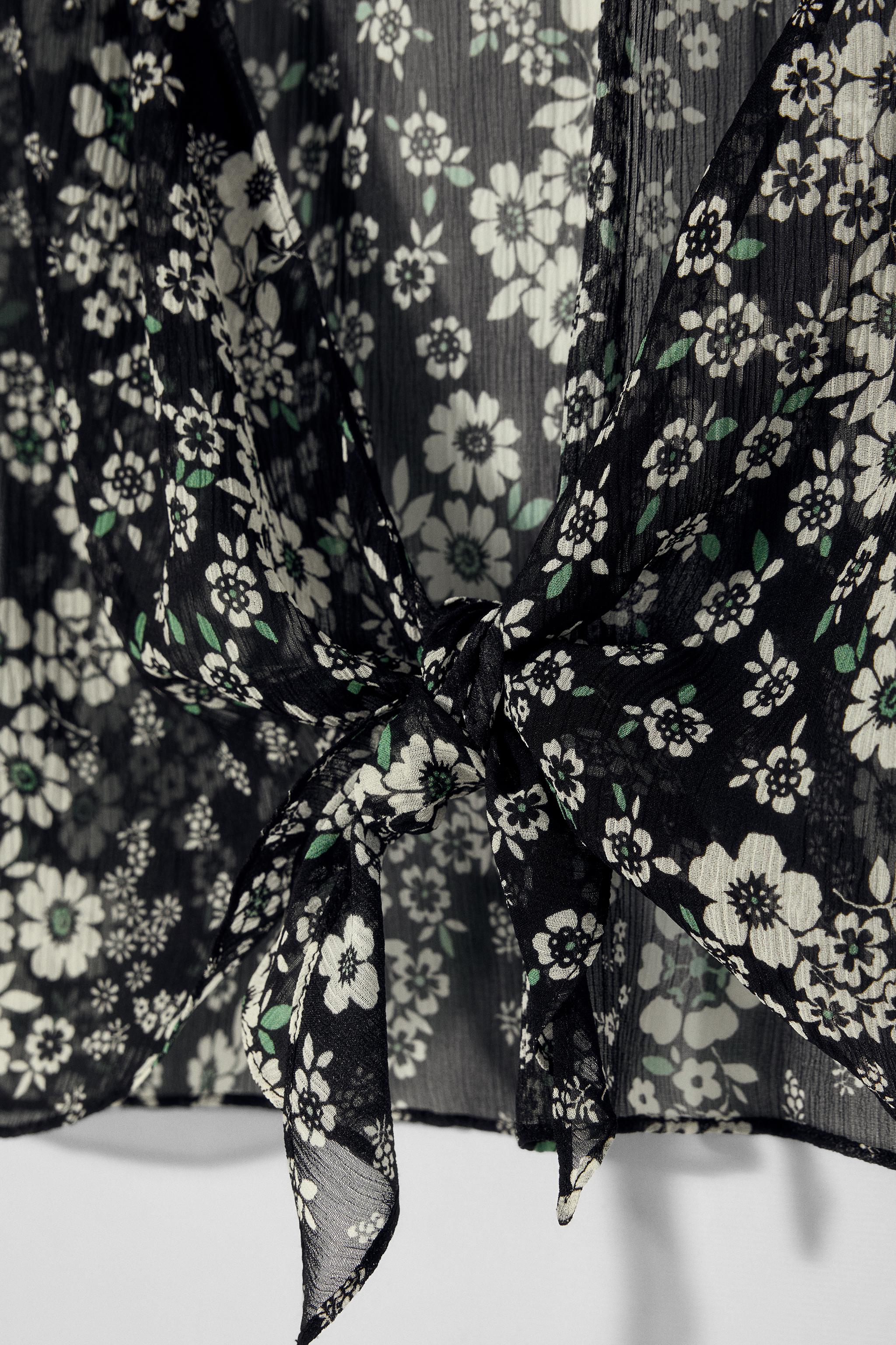 SILK HALTER TOP KATE MOSS X ZARA - Printed | ZARA United States