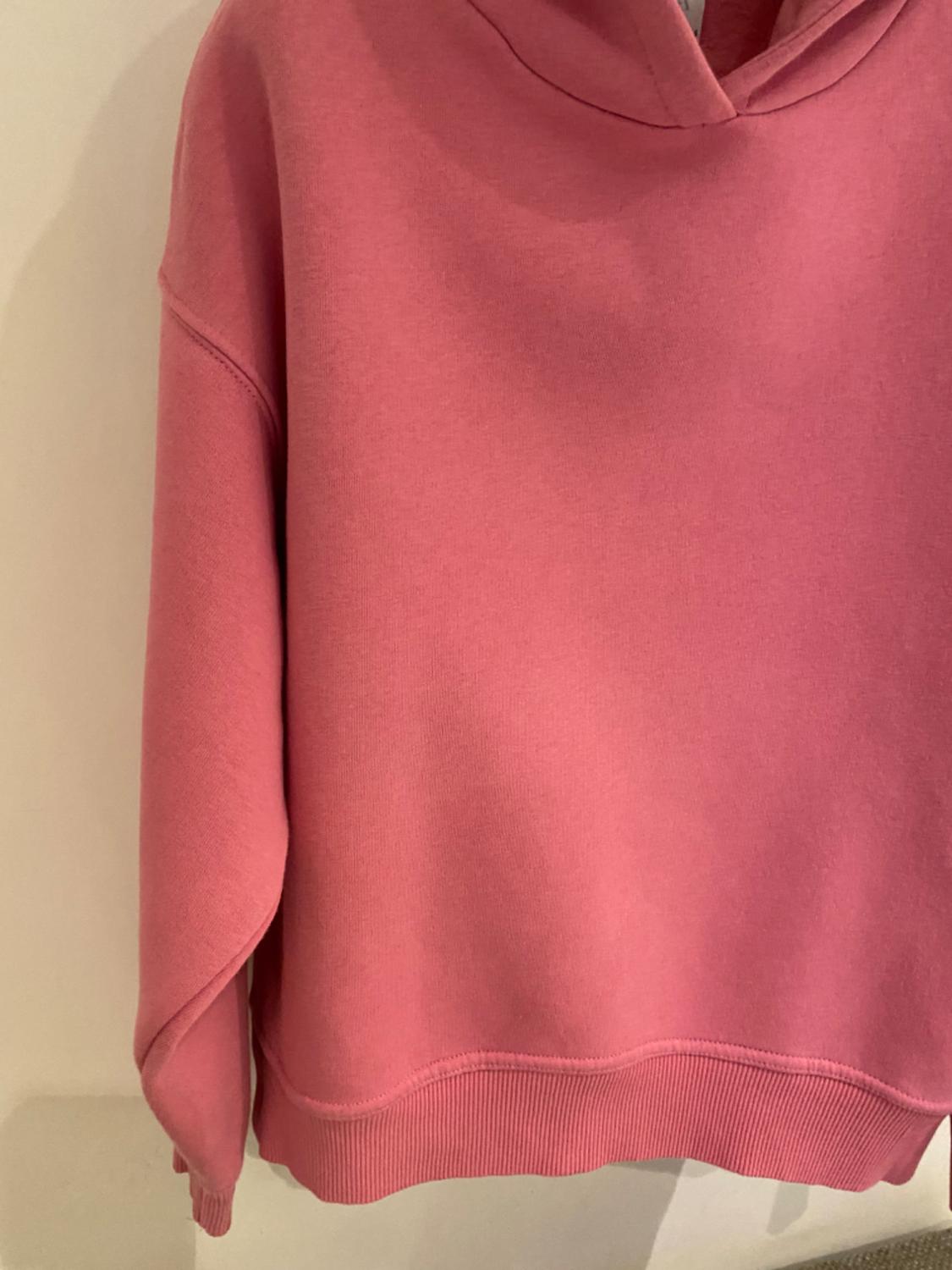 PLAIN HOODIE WITH RIBBED TRIMS - Image 3