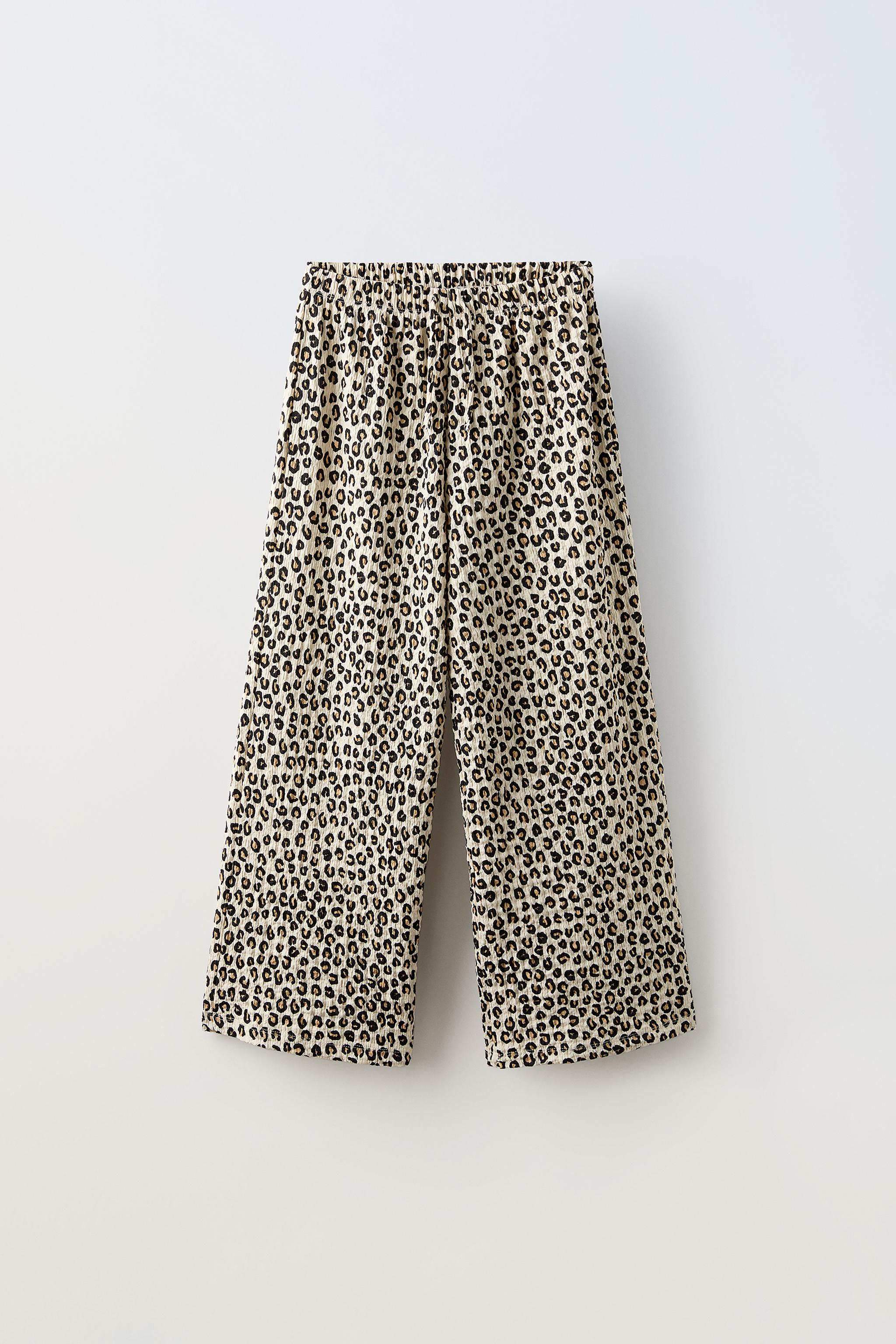 Animal print trousers zara online