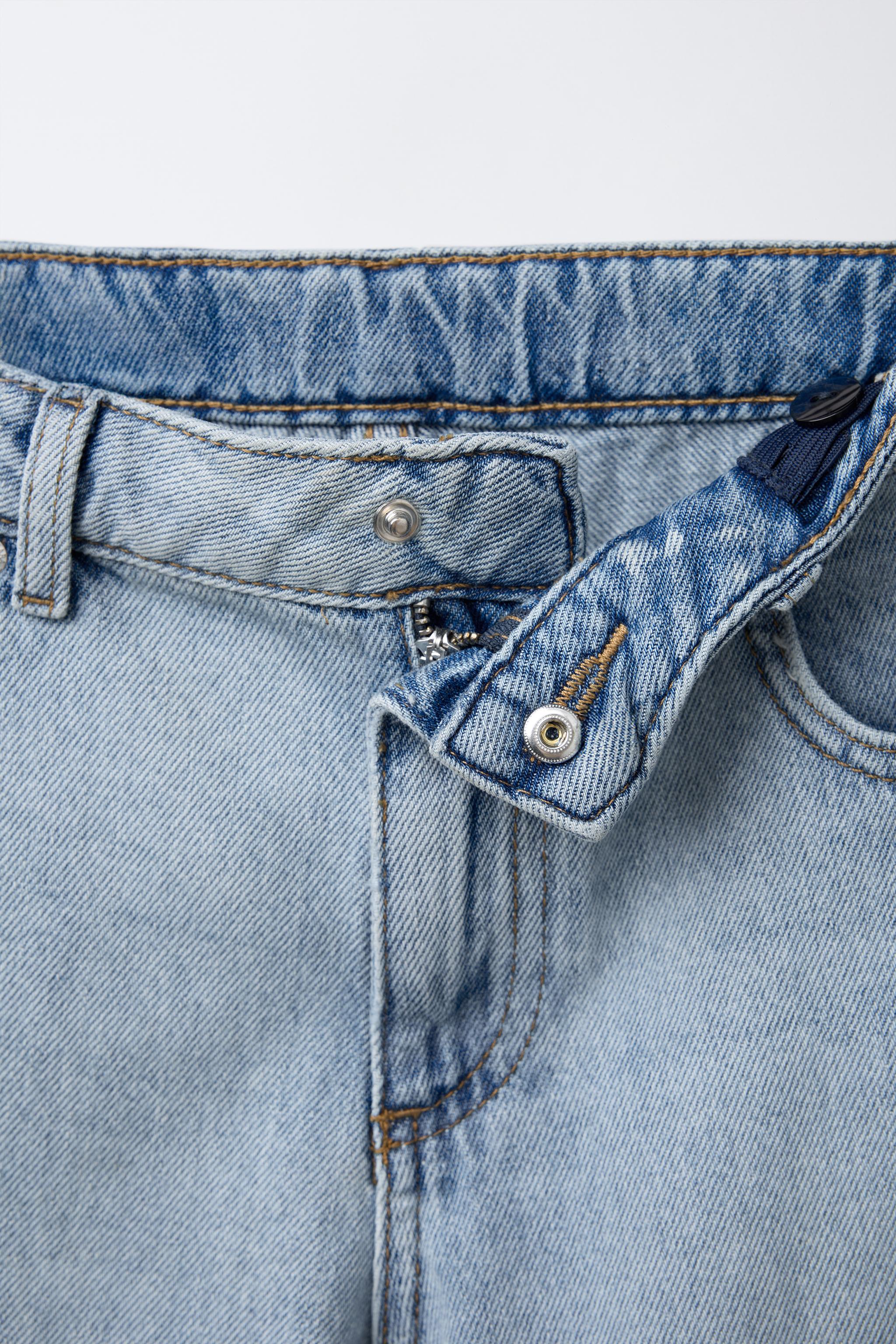 RIPPED RELAXED BAGGY JEANS - Blue | ZARA United States RIPPED RELAXED BAGGY JEANS - Blue | ZARA United States