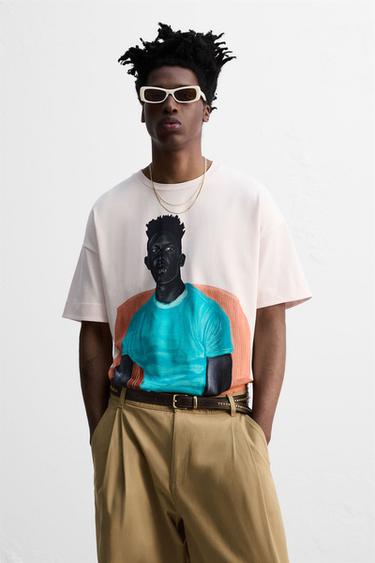 GRAPHIC T-SHIRT © OTIS KWAME KYE QUAICOE - Pale pink by Zara - Image 1