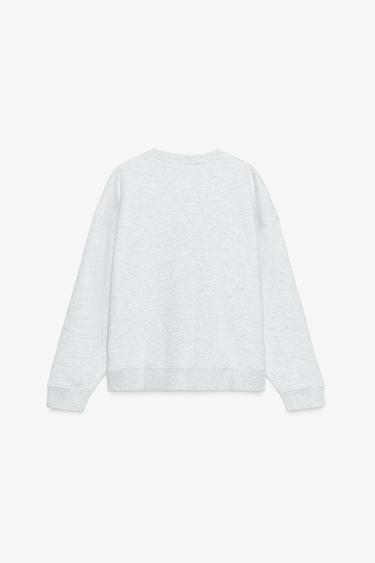 SWEATSHIRT WITH BETTY BOOP© PRINT - Grey marl by Zara - Image 6