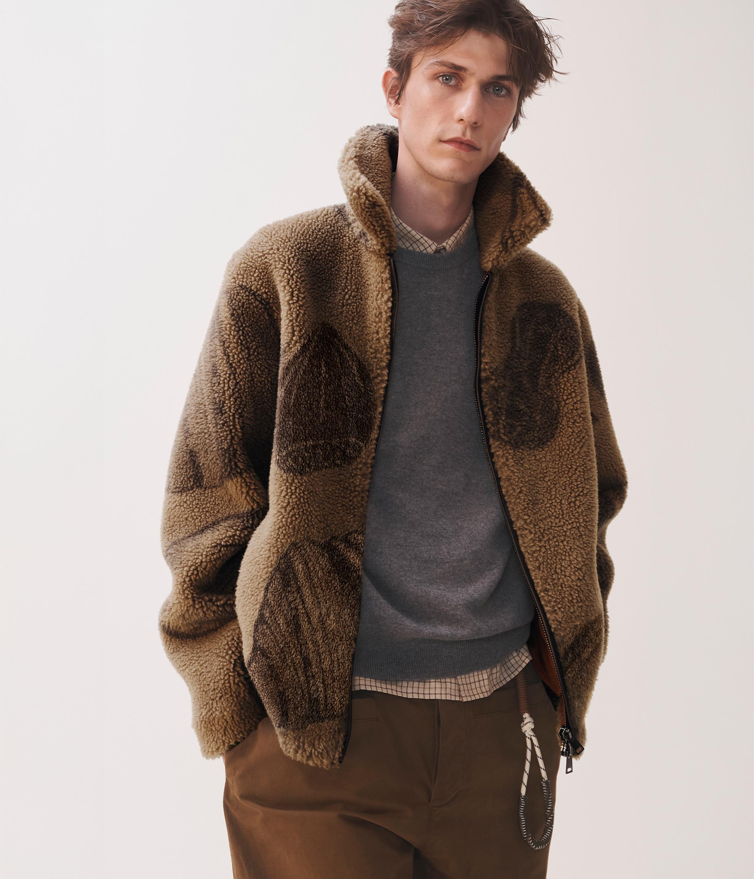 Shop Zara CEDRIC GROLET WOOL JACQUARD OVERSHIRT at Beverly Center