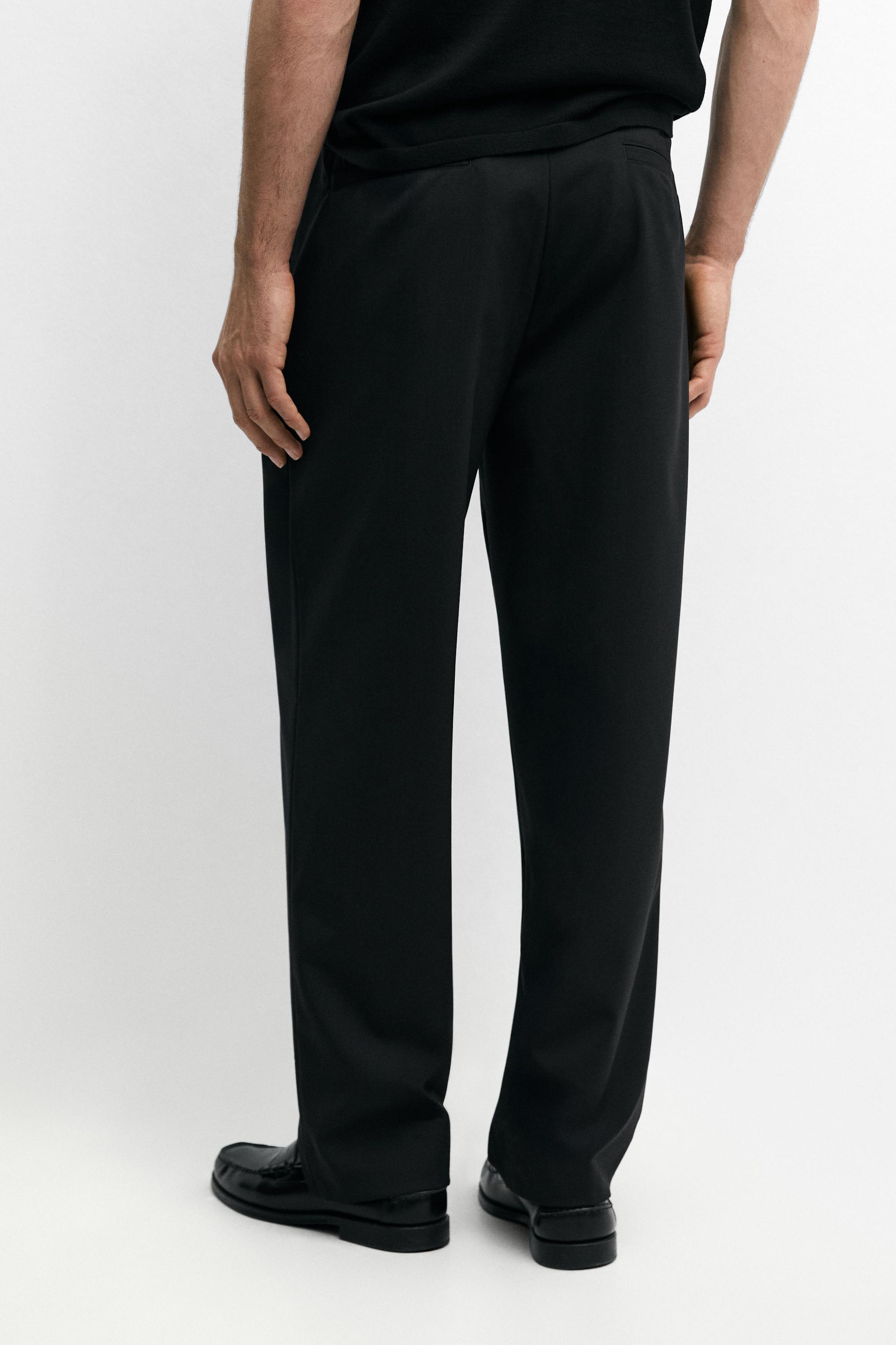 Wide-leg cool wool suit trousers