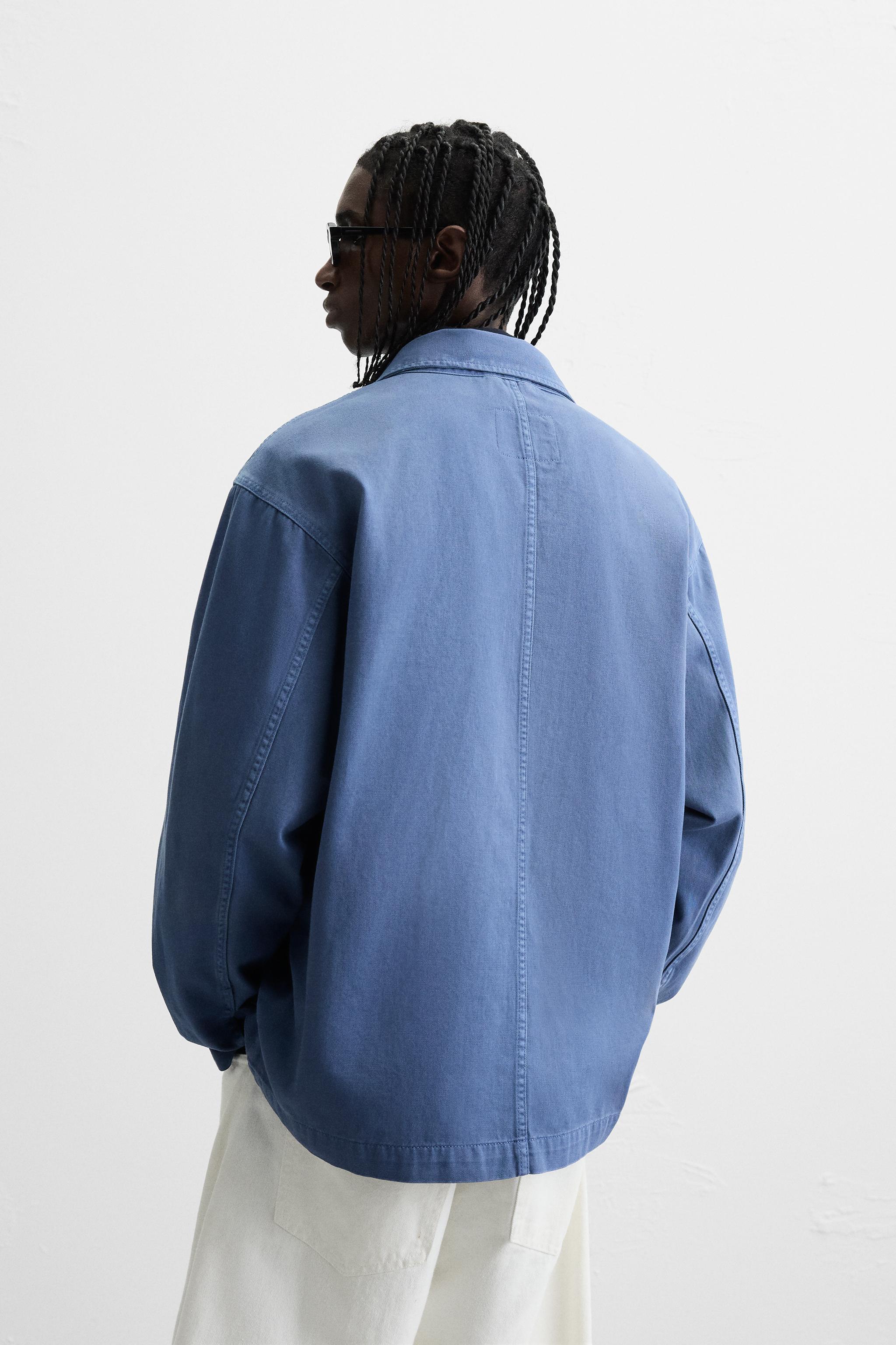 WASHED POCKET OVERSHIRT - Blue | ZARA United States