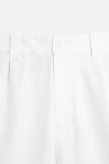 PANTALON RELAXED FIT PLIS - Blanc de Zara - Image 8