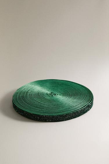 FITA DE PRESENTES DE VELUDO COM BRILHO DE NATAL - Verde da Zara - Imagem 0