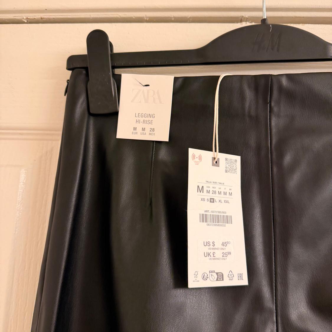 FAUX LEATHER HIGH-WAISTED LEGGINGS - Image 4