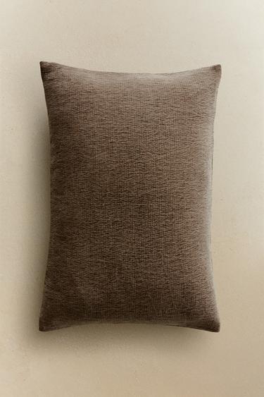 HOUSSE DE COUSSIN CHENILLE - Beige clair de Zara