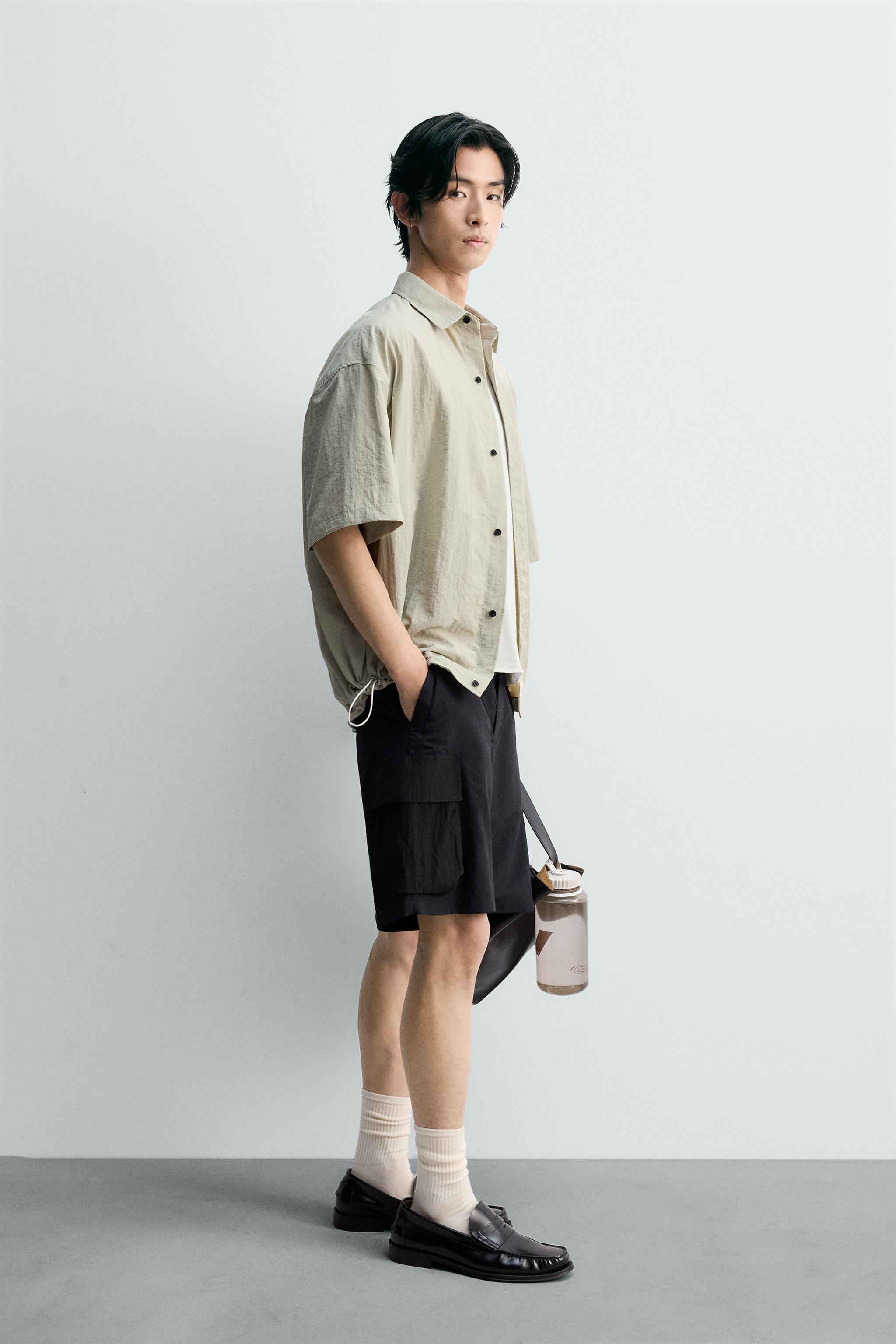 軽量テクニカルシャツ - グリーニッシュ | ZARA Japan / 日本