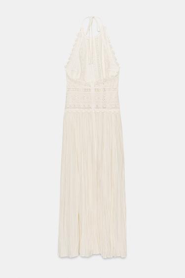 ZW COLLECTION LACE MIDI DRESS - Ecru by Zara - Image 5